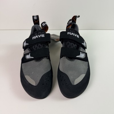 Climb X Rave Strap Climbing Shoe Granite Grey Size 8