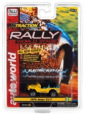 Auto World Xtraction Rally 1979 Jeep CJ-7 Yellow HO Scale Slot Car