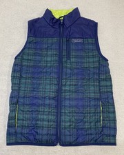 Vineyard Vines Packable Puffer Vest Boys Large Shep Ian Plaid Full Zip