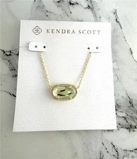 Kendra Scott Elisa Gold Necklace in Dichroic Glass