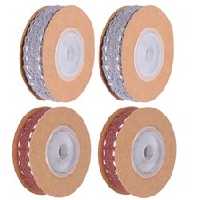 4 Roll Handmade Cotton Ribbons Decorative Craft Tapes for Crafts Trim