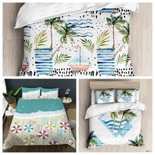 3D Beach Plams Summer Umbrella Quilt Cover Duvet Cover Comforter set