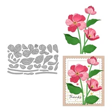 Layering Flowers Leaf Metal Cutting Dies Stencils Embossing Card Scrapbook Craft