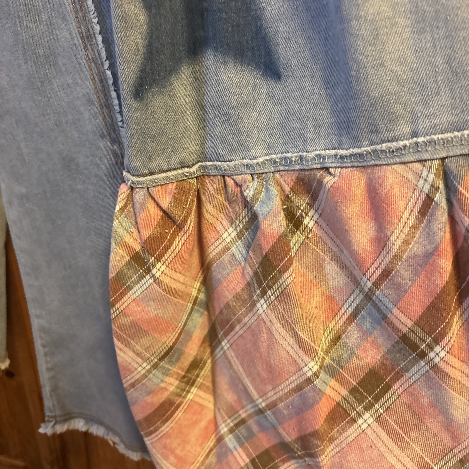 Pol Patchwork Flared Women’s Light Wash Jeans Wit… - image 4