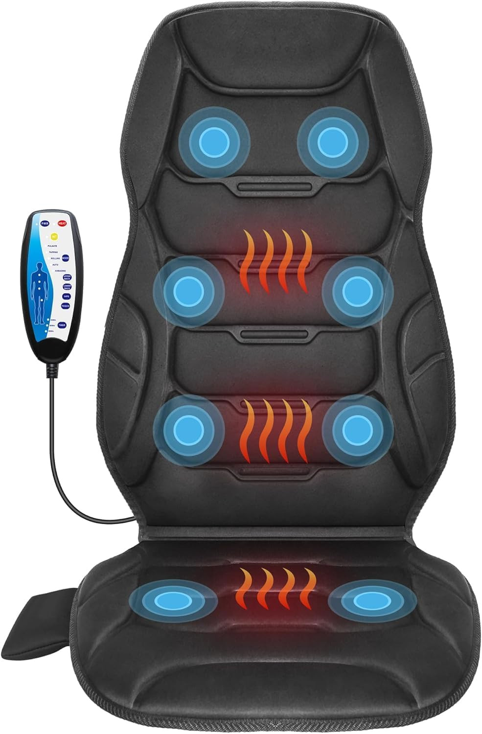 Tappetino Massaggiante Vibrante con Calore | Supporto Lombare Ergonomico