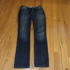 Paige Jeans Denim Blue Pico Embroidered Flap Pocket Made In USA size 26