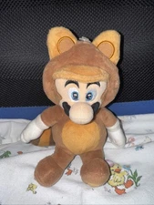 Nintendo Mario Sanei Boeki Tanooki Mario Super Mario 3D Land Plush Toy #305