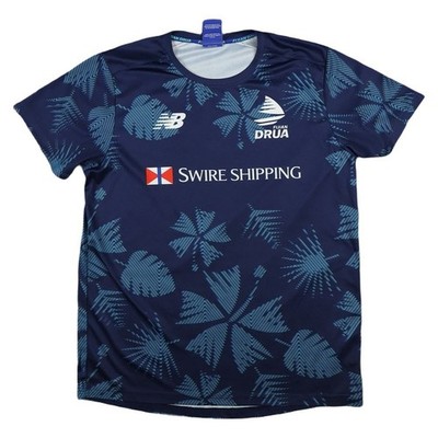 Fijian Drua Shirt Mens XLARGE Blue 2023 Run Out Tee Super Rugby Training XL