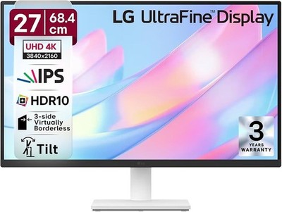LG UltraFine 27US500-W 27'' 4K UHD IPS HDR Monitor Open Box New