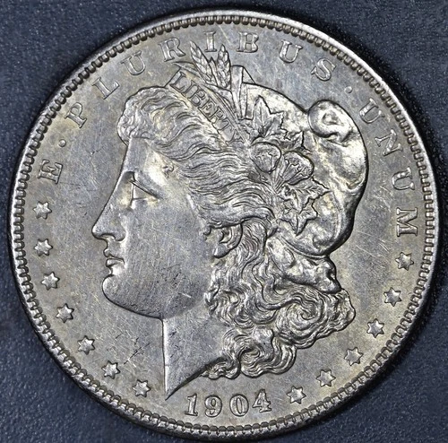 1904 $1 MORGAN SILVER DOLLAR KM# 110 Grade:  AU++ A6142