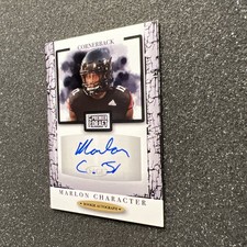 2021 Sage Premier Draft MARLON CHARACTER #A36 Rookie AUTO - LOUISVILLE FOOTBALL 