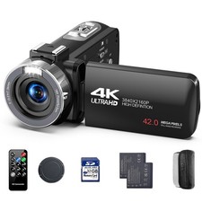 4K Camcorder Video Camera 42MP Vlogging Camera for YouTube