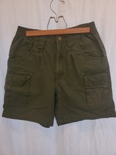Woolrich Mens Tactical Cargo Shorts Size 30 Olive Green 100 Cotton Hiking