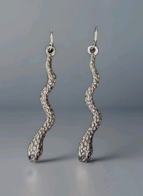 Schlange/Kobra 925 Sterling Silber Haken Ohrhänger Schmuck 2027