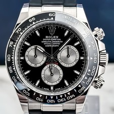 2024 Rolex Cosmograph Daytona 40MM 18k White Gold Black Dial Oysterflex Strap