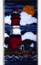 Caron Vtg LIGHTHOUSE LATCH HOOK KIT SIZE 20"X27" HCl