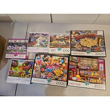 Pre-owned Buffalo Games Jigsaw Puzzle Lot of 7 500 - 2000 pieces 524