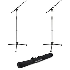 K M 210/9 Telescoping Boom Microphone Stand Pair with Carrying Bag