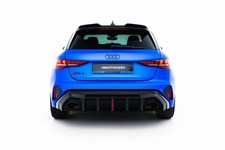 Diffusor Heck Ansatz für Audi RS3 Limousine 8Y FL Schwarz Heckschürze Heckansatz