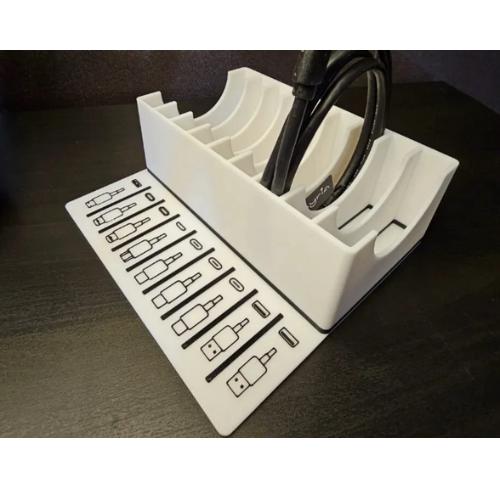 USB Cable Organizer Desk Holder – Compact Desktop Storage for Chargers & Cables