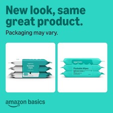Basics Flushable Wipes, Fragrance Free, Adult Wet Wipes,126 Count, 3 Packs of 42