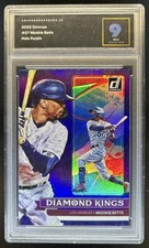 2022 Panini Donruss Mookie Betts Holo Purple Diamond Kings #27 Dodgers ADV 9