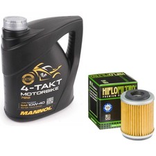 XC125 Flame F Oil and Filter Kit Mannol Semi Synthetic 10w40 4L MBK XC 125 2002 7.50 per litre