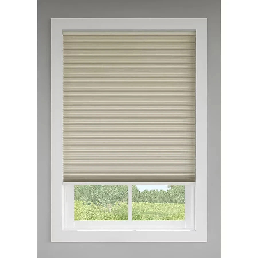 Cordless Blackout Cellular Shade, 55" x 72", Sand Honeycomb 