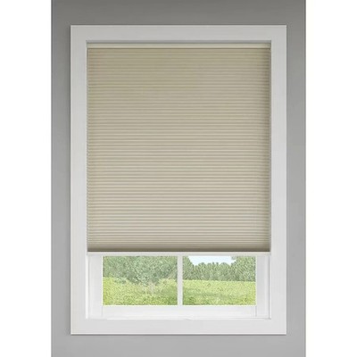 Cordless Blackout Cellular Shade, 55'' x 72'', Sand Honeycomb Blind, Trim+Go  