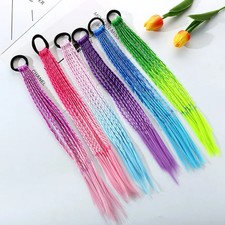 Colorful Wig Ponytail Headband Rubber Bands Elastic Hair Ties Hair Bands Girls