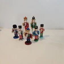 Christmas Miniature Mini Nutcrackers Lot of 7