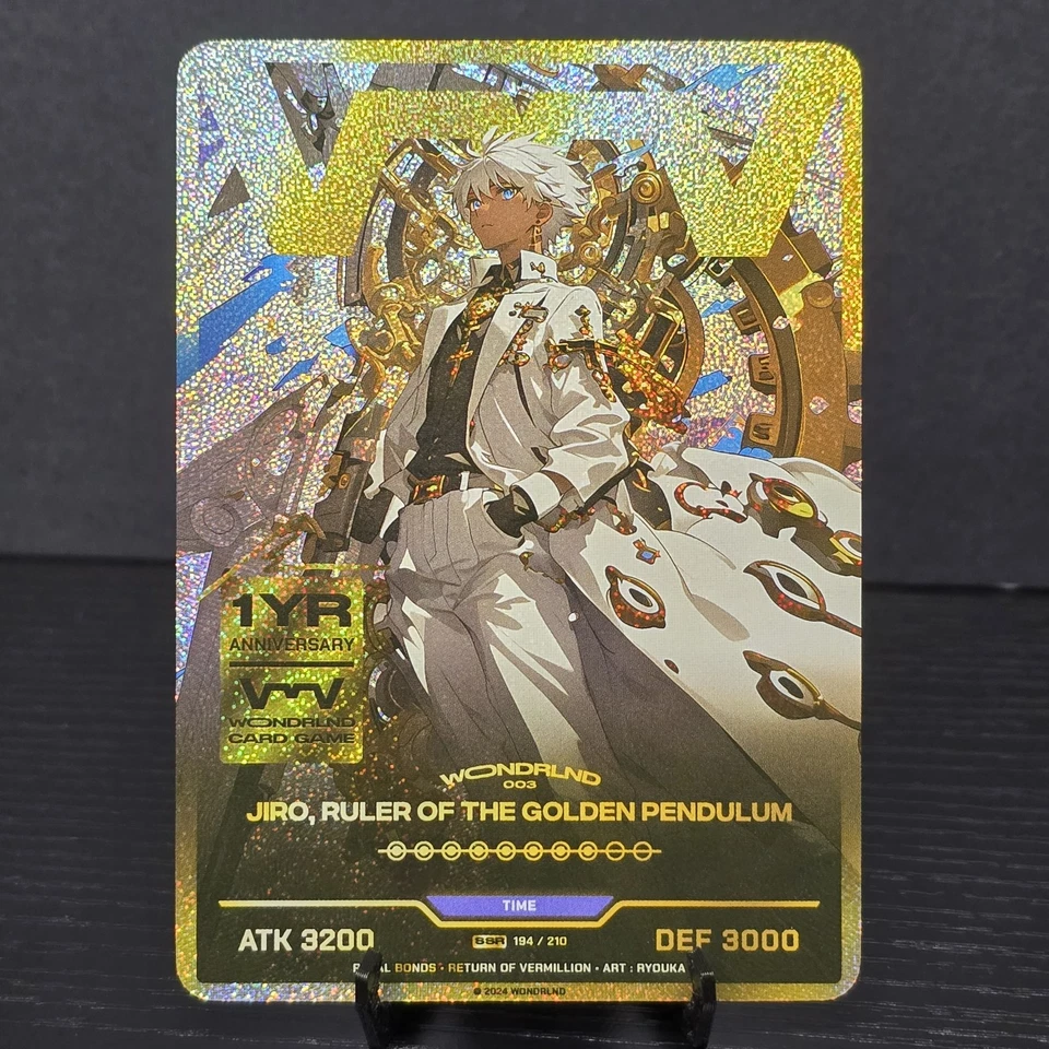 Wondrlnd TCG Jiro, Ruler of the Golden Pendulum 194/210 SSR - 1 Year Anniversary - Image 2 of 4