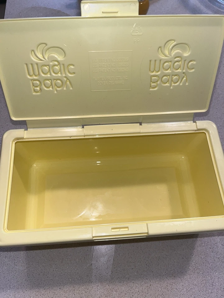 Toallitas mágicas para bebés de colección contenedor de caja amarilla vacío recargable Foto 3 de 4