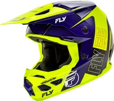 Fly Racing Kinetic Rally MX Helmet  Hi-Vis/Blue/Black 2XL *CLOSEOUT Was $159.95*