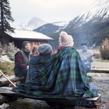 Waterproof Outdoor Indoor Throw Blanket Soft Plush Reversible Easy Care Portable