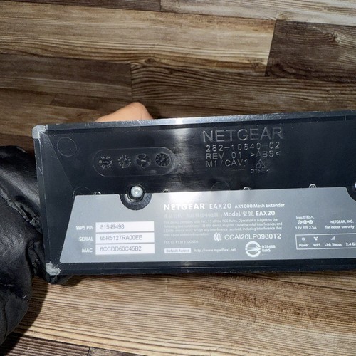 NETGEAR EAX20 AX1800 Wi-Fi Mesh Extender 2.4GHz 5GHz NO POWER CORD - 第 7/8 張圖片