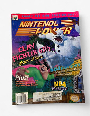 Vintage 1997 Nintendo Power Vol 97 June ClayFighter 63 1/3 Star Fox 64 Poster