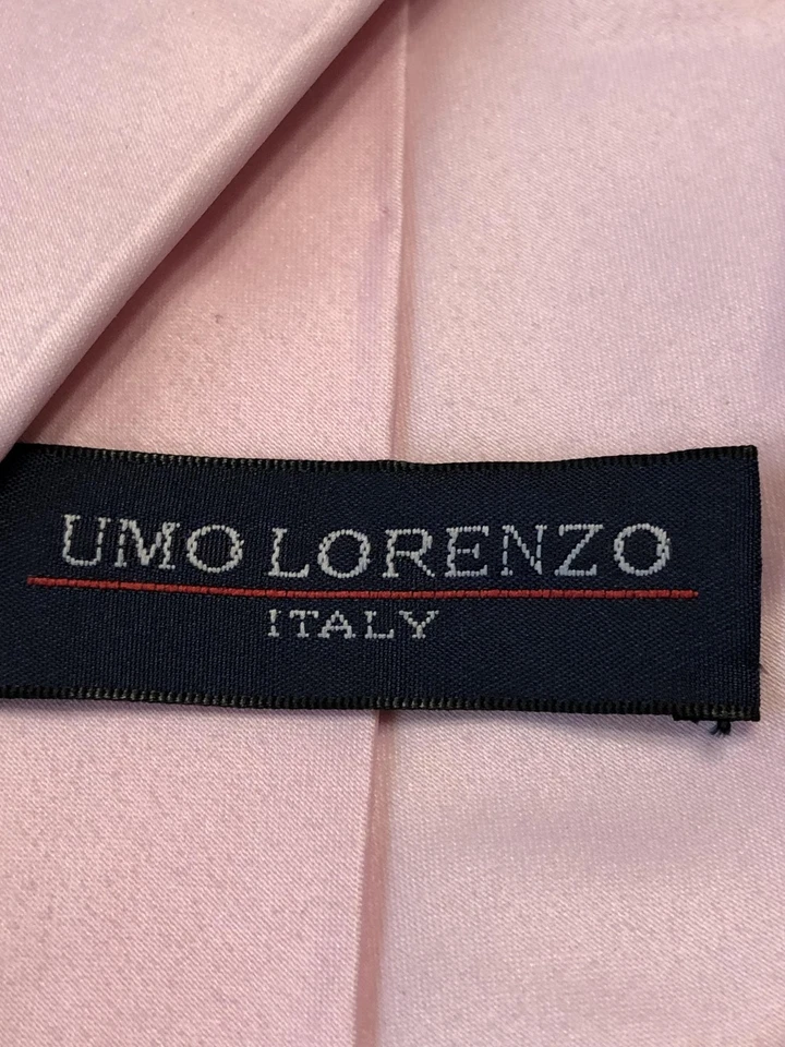 Corbata Umo Lorenzo Para Hombre Rosa Corbata Hecha a Mano Poliéster Vestido Formal Boda Baile de graduación Foto 4 de 4