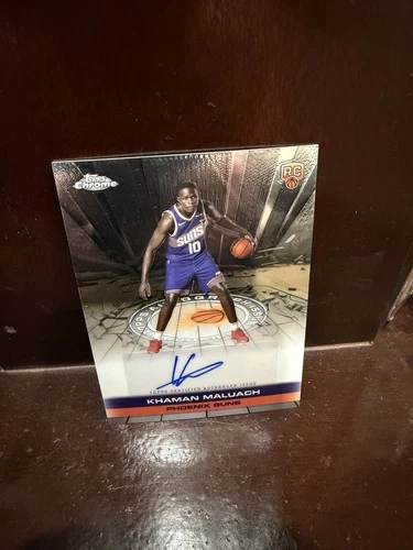 Khaman Maluach RC Auto 2025-26 Topps Chrome Rookie Insert TAIR-KM Suns