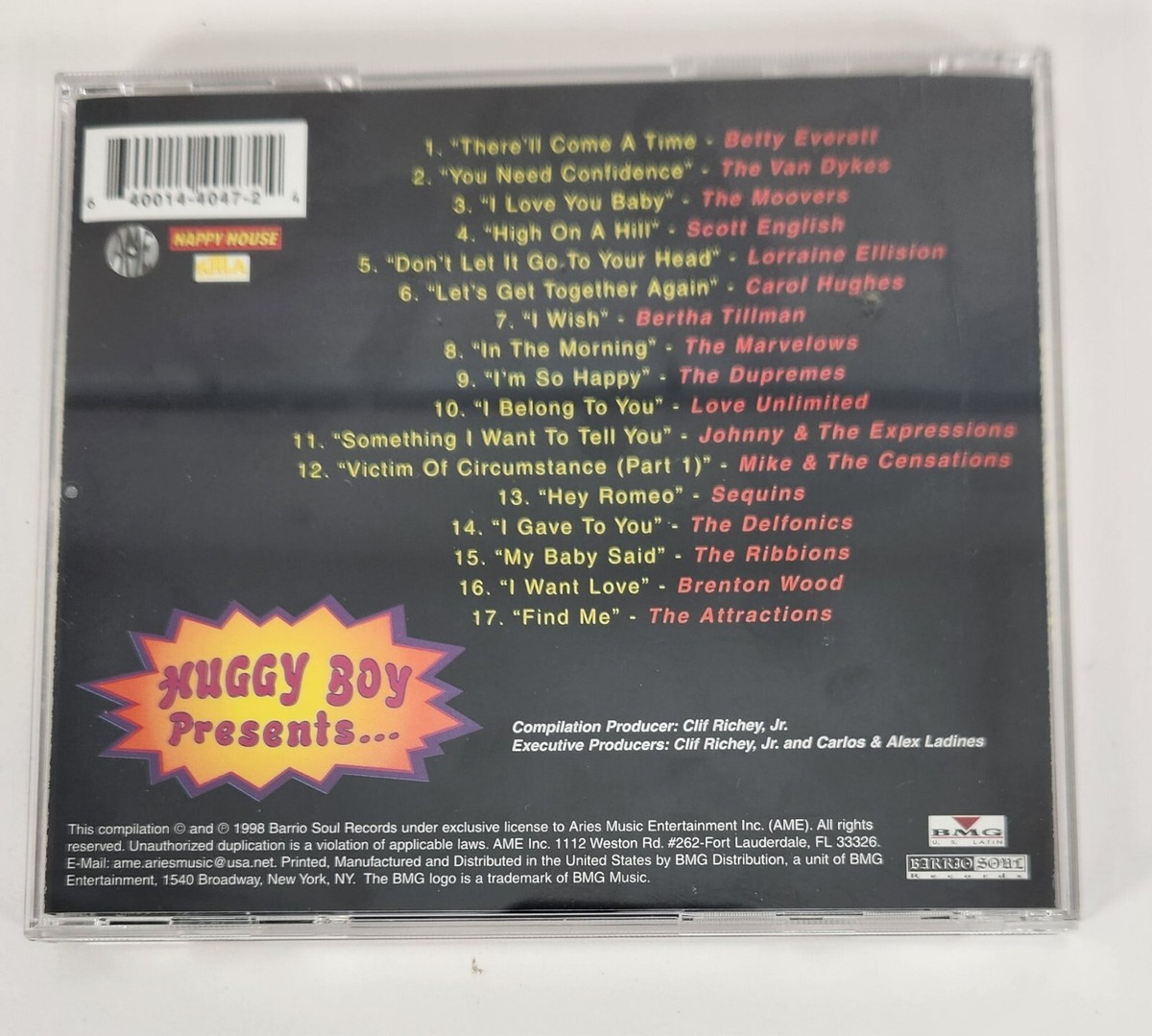 Huggy Boy Presents Rare RnB Oldies Vol 1 CD Dick Hugg KRLA
