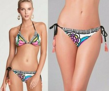 Trina Turk Aquarius Print Tassels Tie Side Swimsuit Bikini Bottom 10