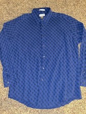 Alfani Men s Blue Long Sleeve Button Down Dress Shirt Sz XL