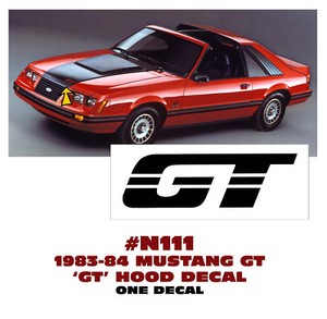 n111 1983 84 mustang gt hood decal or paint stencil one decal ebay details about n111 1983 84 mustang gt hood decal or paint stencil one decal