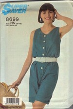 Simplicity 8699 Misses Easy to sew loose fitting jumpsuit Size 10-16