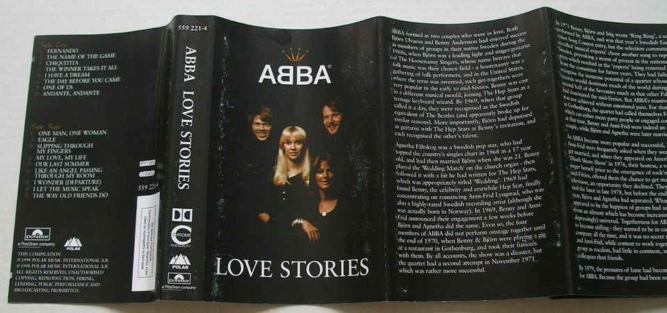 ABBA LOVE STORIES *RARE BULGARIAN CASSETTE TAPE* AGNETHA FALTSKOG - Image 2 of 4