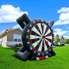 10FT Giant Inflatable Target Inflatable Soccer Kicking Dart Board Game+8pcs Ball