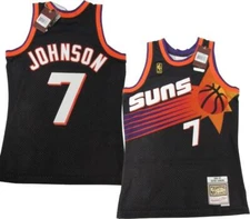 1996-97 Kevin Johnson #7 Suns Mens Mitchell & Ness Swingman Black Jersey $130