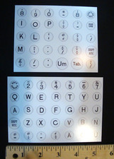 Glass Key inlay replica for antique Underwood typewriter ( new White keys )  thumbnail
