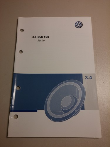 VW Bedienungsanleitung 3.4 RCD 500 Radio, Art.Nr. 271.556.RA5.00, 10/2006