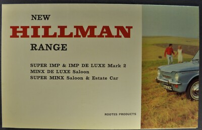 1966 Hillman Brochure Super Minx Saloon Estate Car Wagon Imp Excellent Original